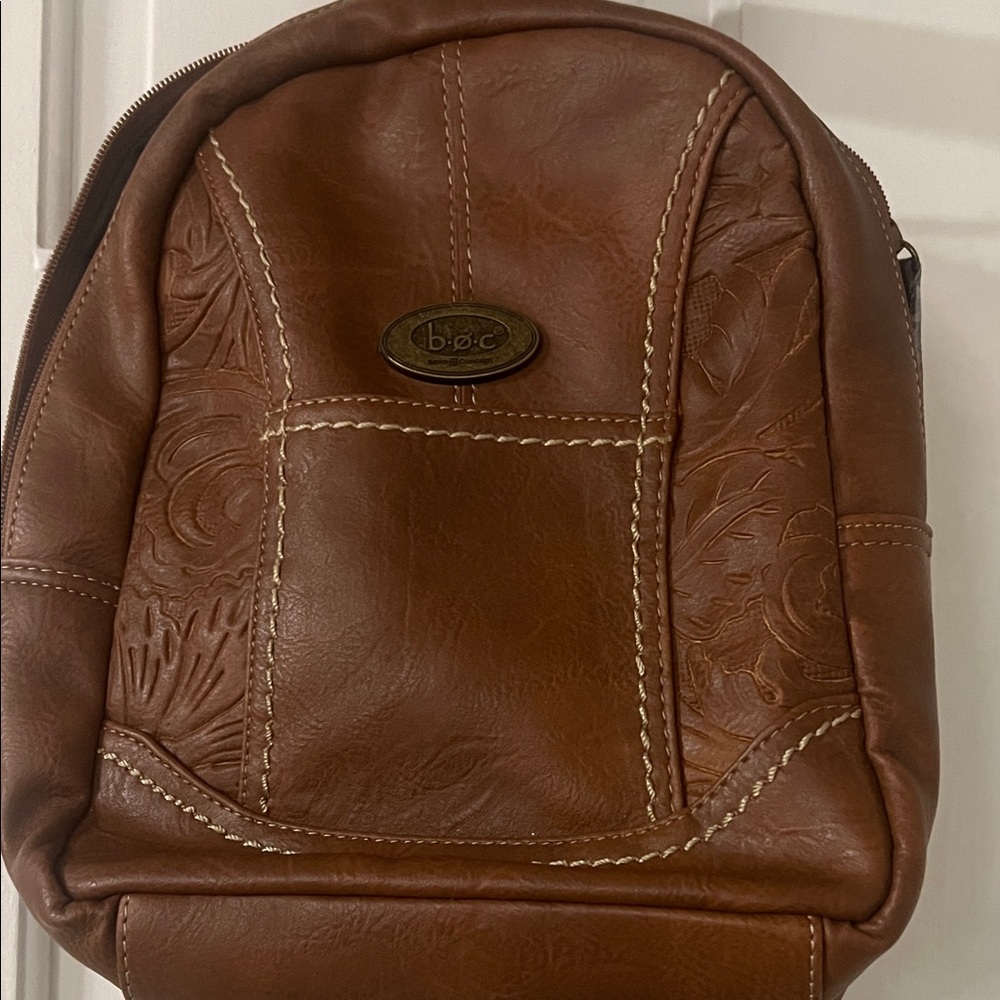 b.o.c. Brown Mini Bag with Embossed Design